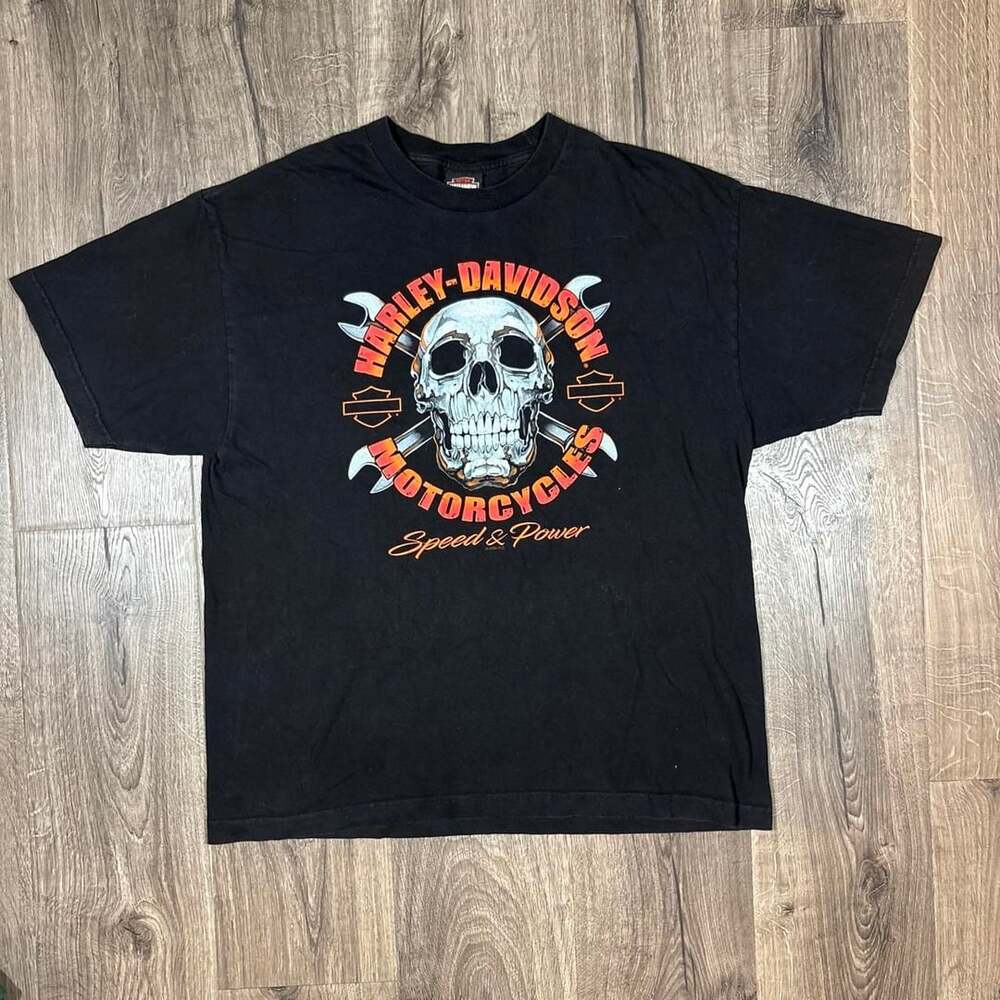 Harley-Davidson Latus Motors Portland Oregon Skull Speed and Power T-Shirt